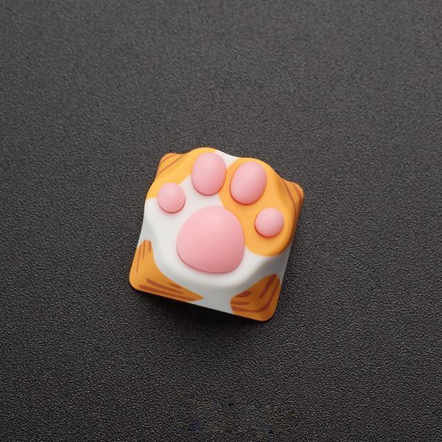 Zomo Plus kitty Paw Keycap - Orange Cat - أكسسوار لوحة مفاتيح